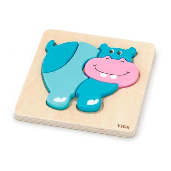 

Деревянный мини-пазл Viga Toys Бегемотик (59932)