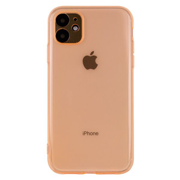 

Матовый полупрозрачный TPU чехол с защитой камеры для Apple iPhone 11 (6.1") (Оранжевый)