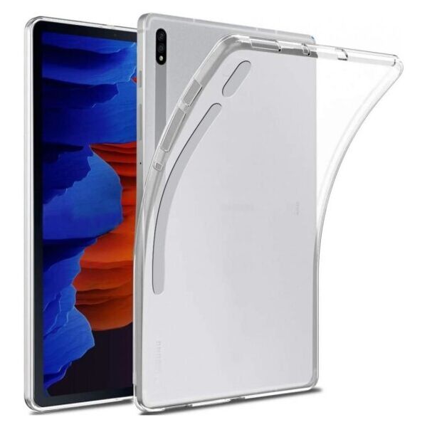 

Прозрачный силиконовый чехол-накладка Clear для Samsung Tab S7 Plus 12.4 (прозрачный)