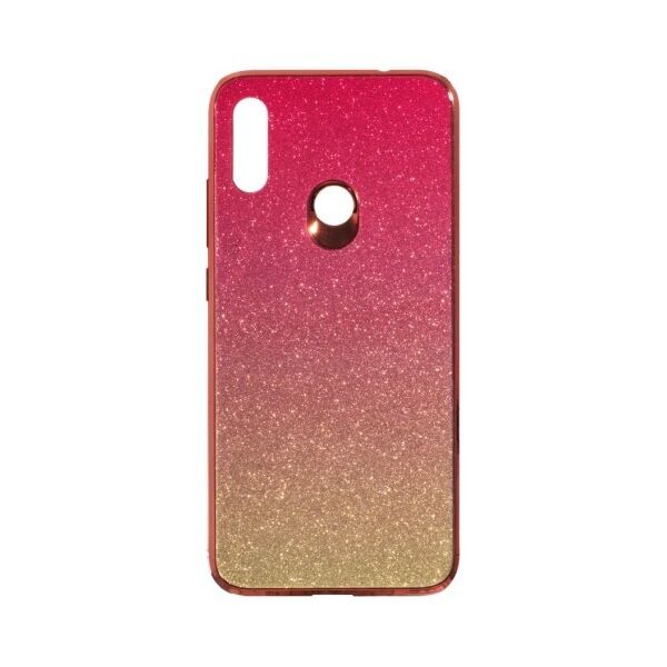 

Блестящий стекляный чехол TPU Ambre для Xiaomi Redmi 7 (Красный / Золотой)