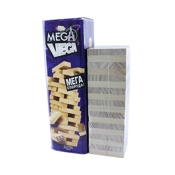 

Настольная игра Дженга Башня Jenga Mega Vega Джанга G-MV-01U 54 бруска