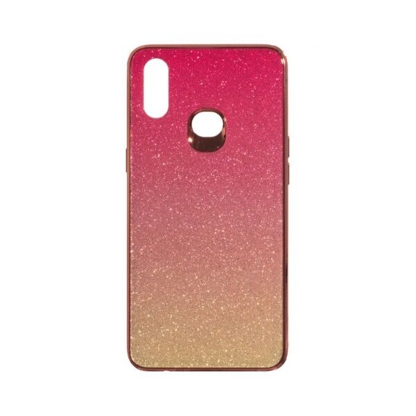 

Блестящий стекляный чехол TPU Ambre для Samsung Galaxy A10s (Красный / Золотой)