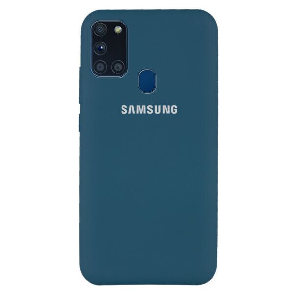 

Чехол Original Silicone Case c закрытым низом (AA) для Samsung Galaxy A21s (SteelBlue)