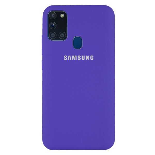 

Чехол Original Silicone Case c закрытым низом (AA) для Samsung Galaxy A21s (SlateBlue)