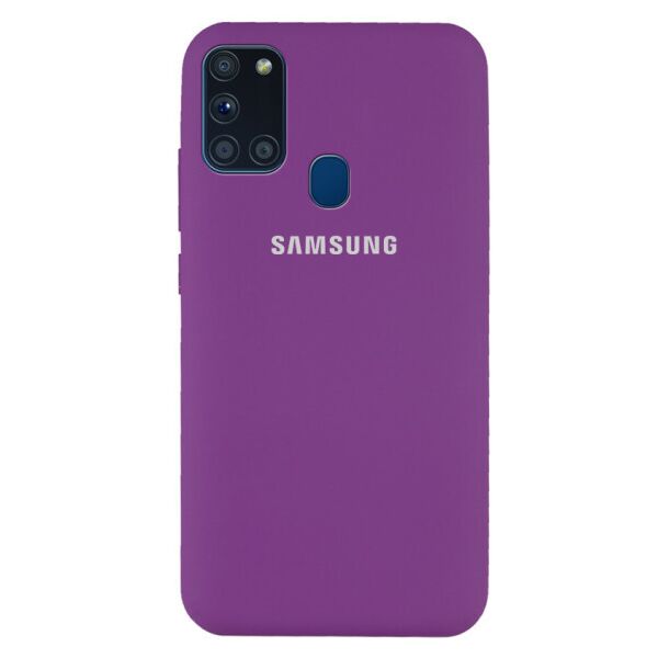 

Чехол Original Silicone Case c закрытым низом (AA) для Samsung Galaxy A21s (Пурпурный)