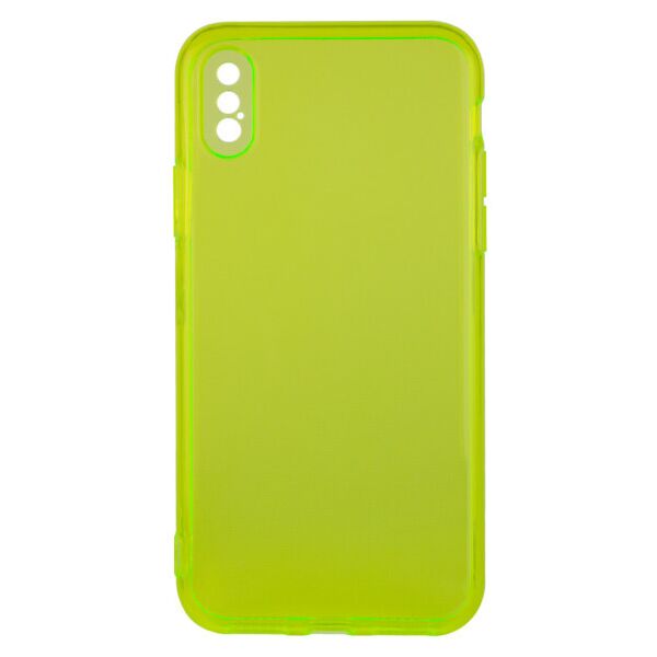 

Матовый полупрозрачный TPU чехол с защитой камеры для Apple iPhone X / XS (5.8") (Салатовый)