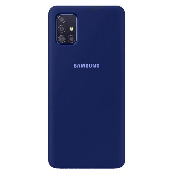 

Чехол Original Silicone Case c закрытым низом (AA) для Samsung Galaxy A51 (MidnightBlue)