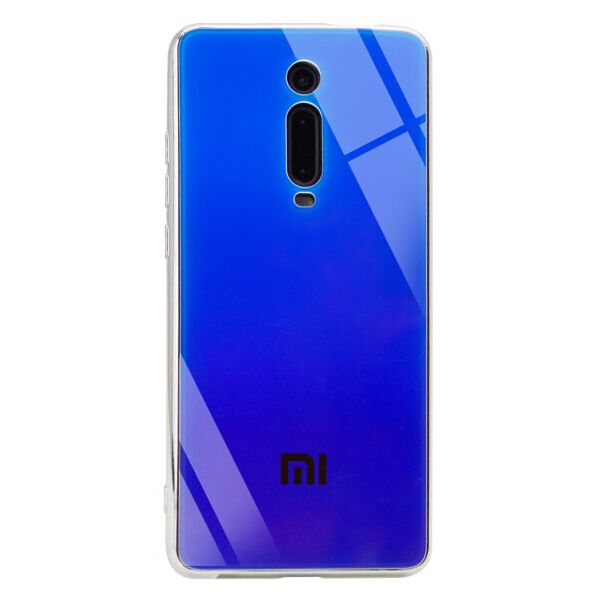 

TPU+Glass чехол Gradient Rainbow с лого для Xiaomi Redmi K20 / K20 Pro / Mi9T / Mi9T Pro (Синий)