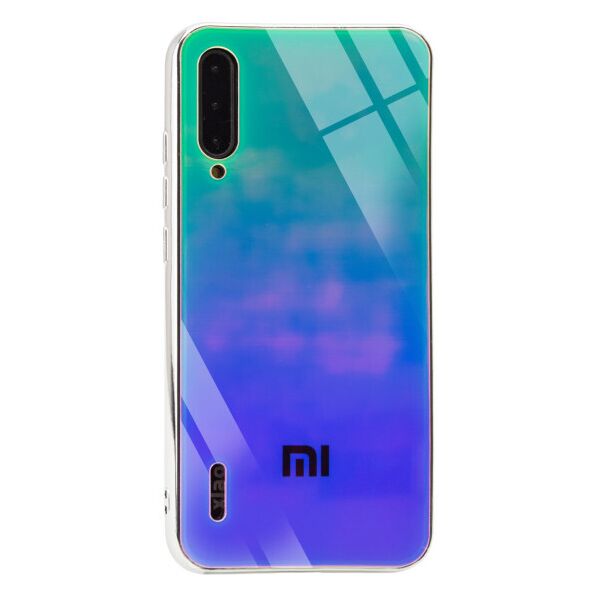 

TPU+Glass чехол Gradient Rainbow с лого для Xiaomi Mi A3 (CC9e) (Синий / LightGreen)