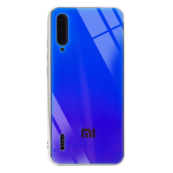 

TPU+Glass чехол Gradient Rainbow с лого для Xiaomi Mi A3 (CC9e) (Синий)