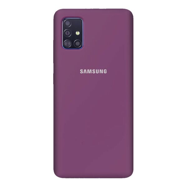 

Original Silicone Case c закрытым низом (AA) для Samsung Galaxy A51 (Пурпурный)