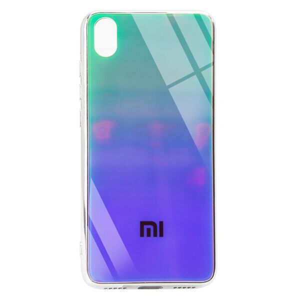 

TPU+Glass чехол Gradient Rainbow с лого для Xiaomi Redmi 7A (Зеленый)