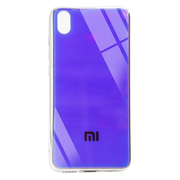 

TPU+Glass чехол Gradient Rainbow с лого для Xiaomi Redmi 7A (Фиолетовый)