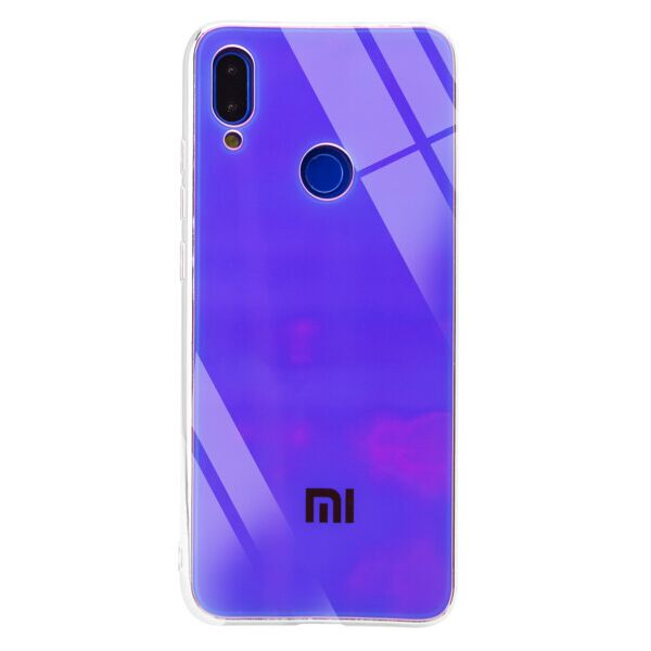 

TPU+Glass чехол Gradient Rainbow с лого для Xiaomi Redmi 7 (Violet)