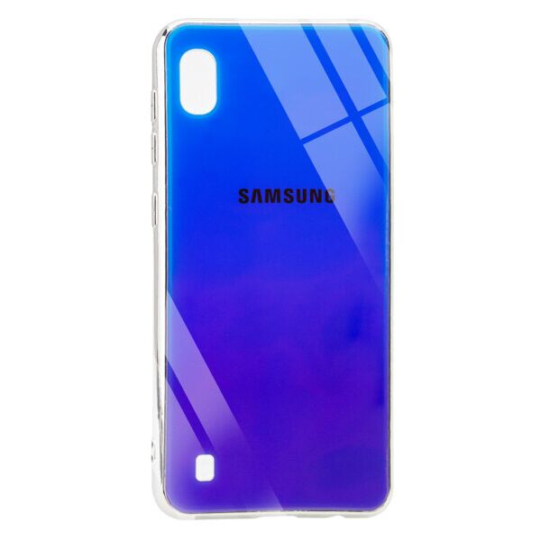 

TPU+Glass чехол Gradient Rainbow с лого для Samsung Galaxy A10 (A105F) (Синий)