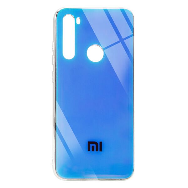 

TPU+Glass чехол Gradient Rainbow с лого для Xiaomi Redmi Note 8 (DeepSkyBlue)