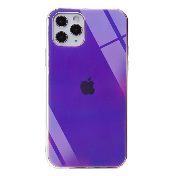 

TPU+Glass чехол Gradient Rainbow с лого для Apple iPhone 11 Pro Max (6.5") (DarkOrchid)