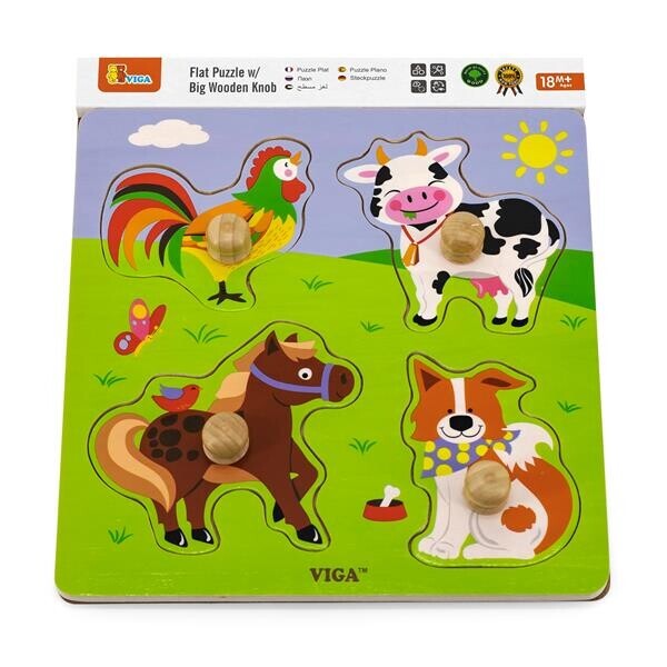 

Деревянная рамка-вкладыш Viga Toys Зверюшки на ферме (50839)