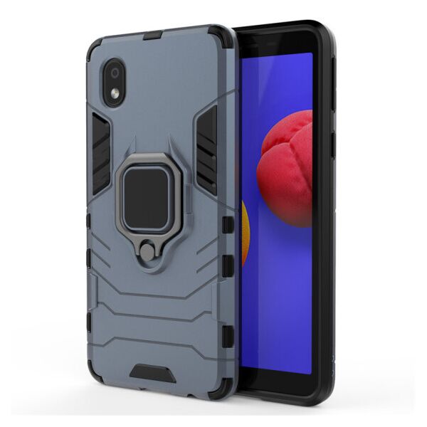 

Ударопрочный чехол Transformer Ring for Magnet с кольцом-подставкой для Samsung Galaxy M01 Core / A01 Core (Серый)