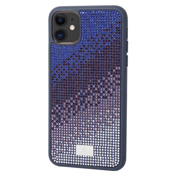 

со стразами Bling World Rainbown Design для Apple iPhone 11 (6.1") (Синий)