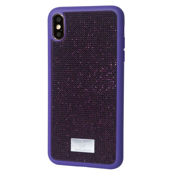 

со стразами Bling World Grainy Diamonds для Apple iPhone XS Max (6.5") (Фиолетовый)