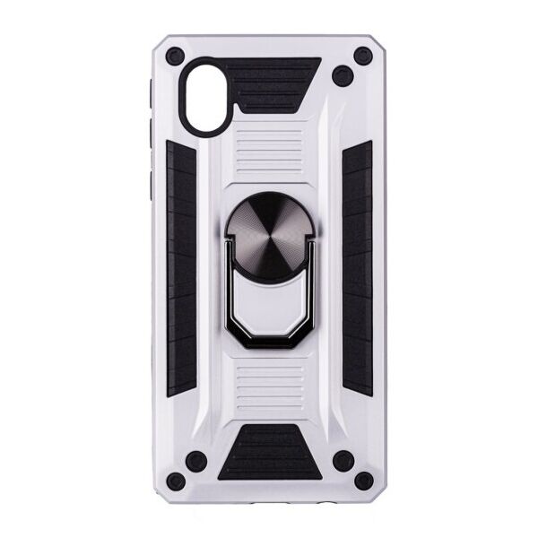 

Противоударный чехол Robot Case с кольцом-подставкой для Samsung Galaxy A01 Core (Серебряный)