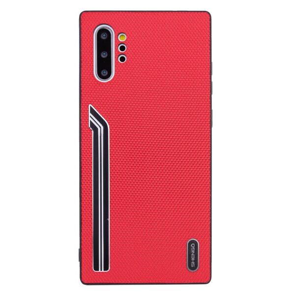 

Силиконовый чехол SHENGO Textile series для Samsung Galaxy Note 10 Plus (Красный)
