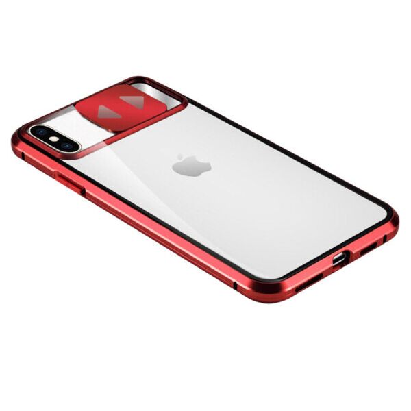 

Противоударный металический чехол Camshield 360 с защитой камеры для Apple iPhone X / XS (5.8") (Красный)