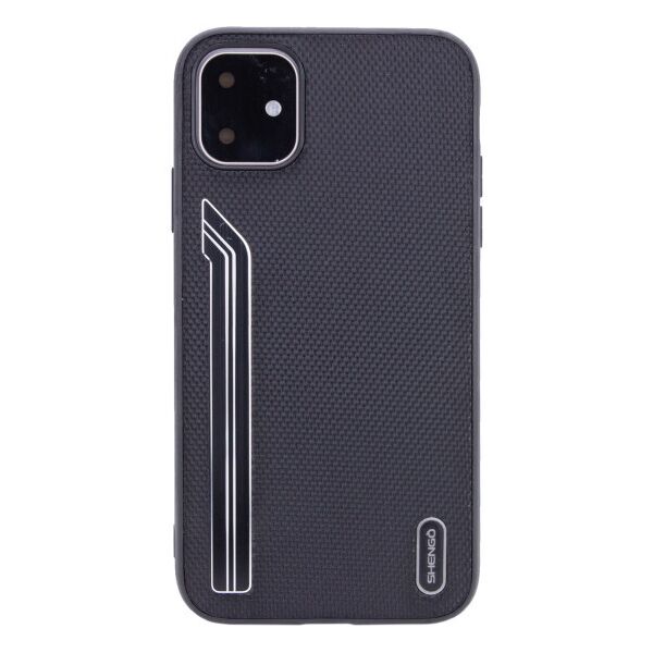 

Силиконовый чехол SHENGO Textile series для Apple iPhone 11 (6.1") (Черный)
