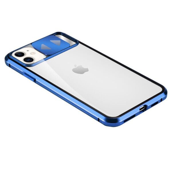 

Противоударный металический чехол Camshield 360 с защитой камеры для Apple iPhone 11 (6.1") (Синий)