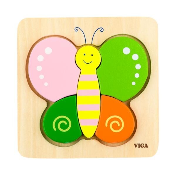 

Деревянный мини-пазл Viga Toys Бабочка (50170)