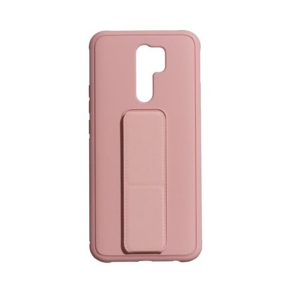 

Противоударный чехол Bracket с подставкой для Xiaomi Redmi 9 (Розовый)