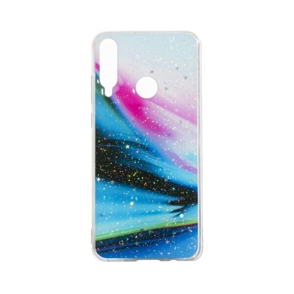 

Силиконовый чехол Aurora с блестками для Huawei Y6P Eur Ver (Синий)
