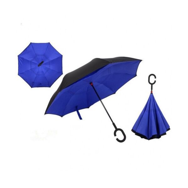 

Ветрозащитный зонт обратного сложения WHW17133 Blue D.
