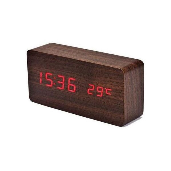 

Часы дерево VST 862 подсветка Wooden Red