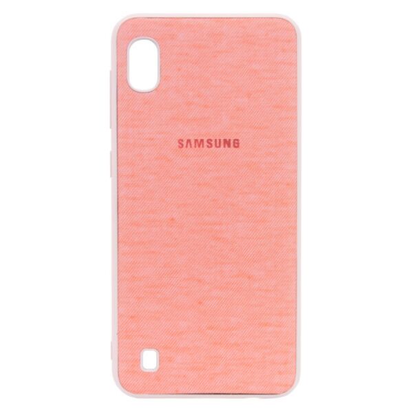 

TPU чехол Textile Logo для Samsung Galaxy A10 (A105F) (Розовый)