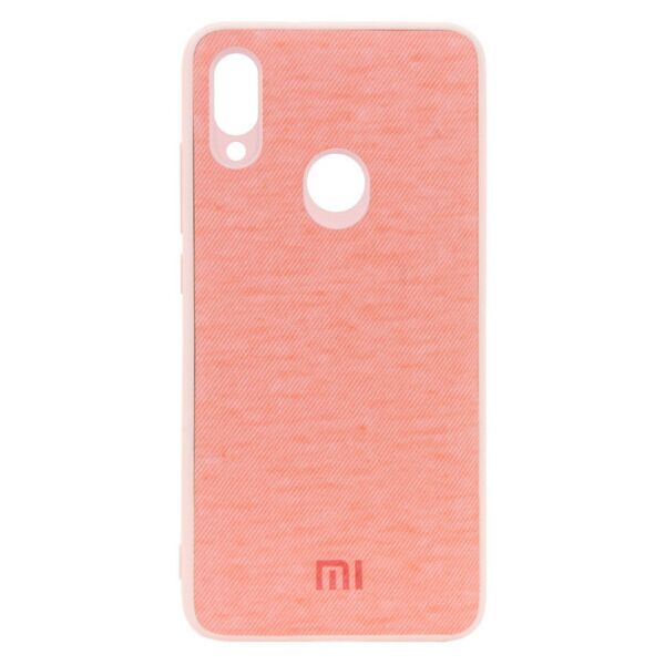 

TPU чехол Textile Logo для Xiaomi Redmi 7 (Розовый)