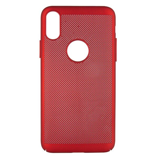 

Ультратонкий дышащий чехол Grid case для Apple iPhone XS Max (6.5") (Красный)