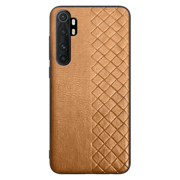 

Кожаная накладка WeaveSide (PU) для Xiaomi Mi Note 10 Lite (Sienna)