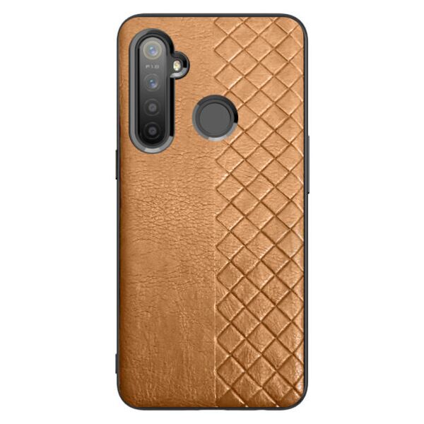 

Кожаная накладка WeaveSide (PU) для Realme 5 (Sienna)