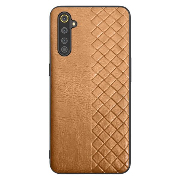 

Кожаная накладка WeaveSide (PU) для Realme 6 Pro (Sienna)