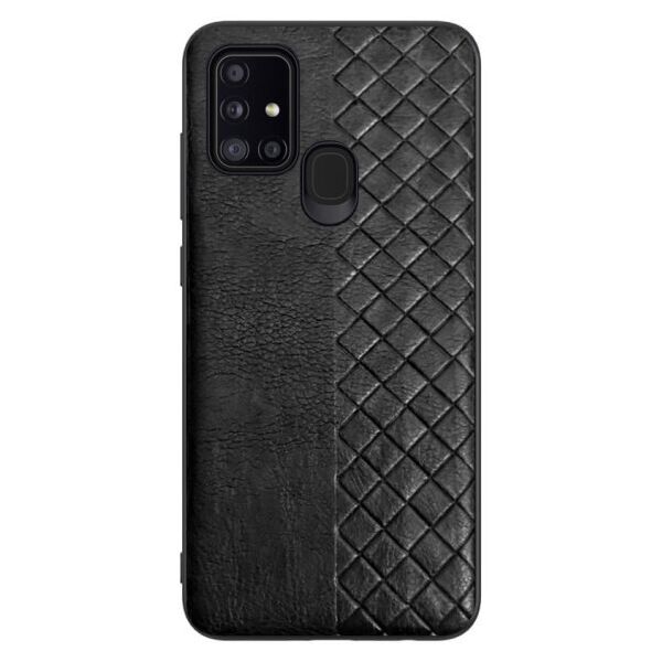 

Кожаная накладка WeaveSide (PU) для Samsung Galaxy A21s (Черный)