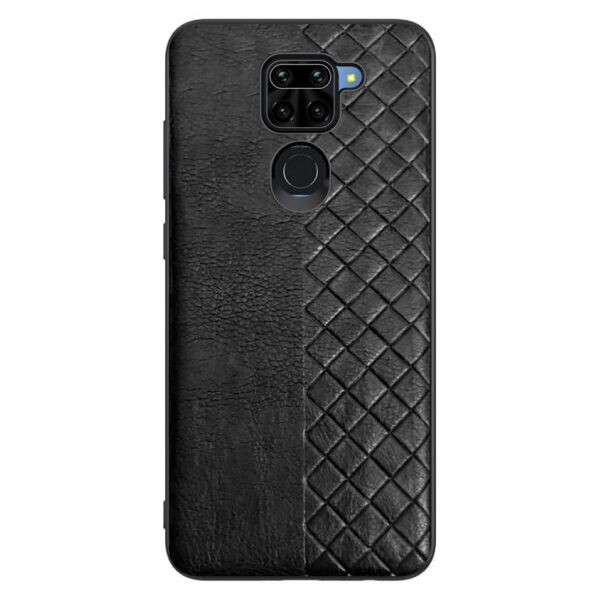 

Кожаная накладка WeaveSide (PU) для Xiaomi Redmi Note 9 / Redmi 10X (Черный)