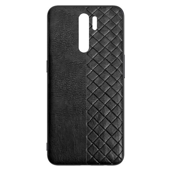 

Кожаная накладка WeaveSide (PU) для Xiaomi Redmi 9 (Черный)