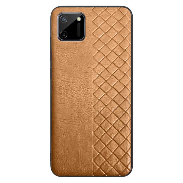 

Кожаная накладка WeaveSide (PU) для Realme C11 (Sienna)