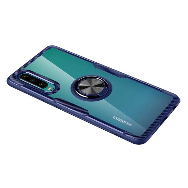 

Противоударный чехол Deen CrystalRing под магнитный держатель для Huawei P30 (Прозрачный / Синий)