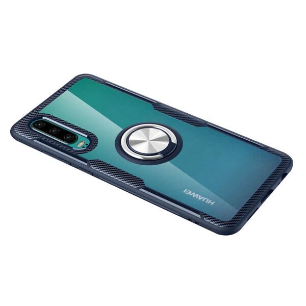 

Противоударный чехол Deen CrystalRing под магнитный держатель для Huawei P30 (Прозрачный / Темно-синий)