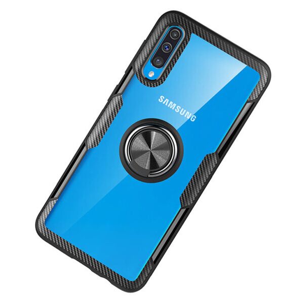 

Противоударный чехол Deen CrystalRing под магнитный держатель для Samsung Galaxy A50 (A505F) / A50s / A30s (Прозрачный / Черный)