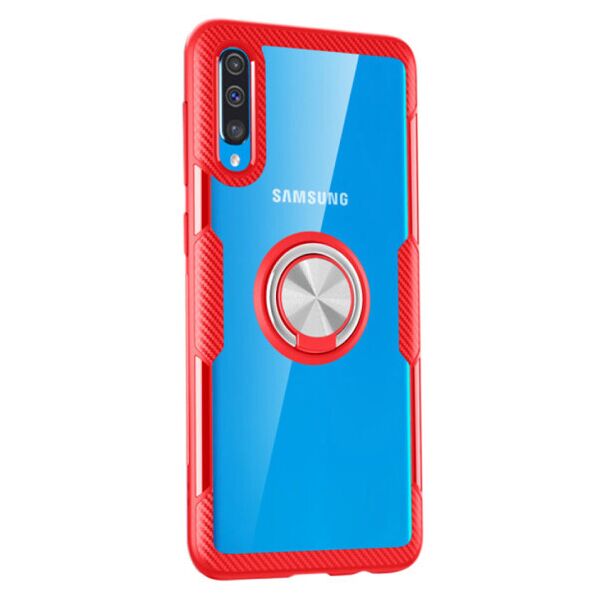 

Противоударный чехол Deen CrystalRing под магнитный держатель для Samsung Galaxy A50 (A505F) / A50s / A30s (Прозрачный / Красный)