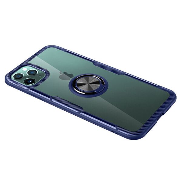 

Противоударный чехол Deen CrystalRing под магнитный держатель для Apple iPhone 11 Pro Max (6.5") (Прозрачный / Синий)